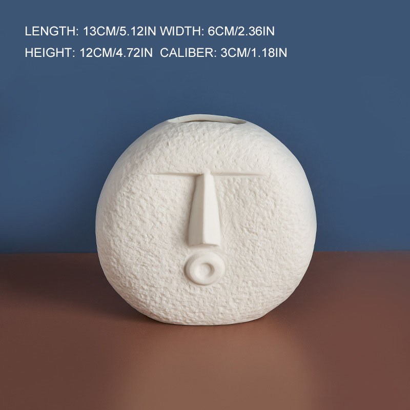 Ceramic Face Vase Decoration Living Room Home TV Cabinet Decoration