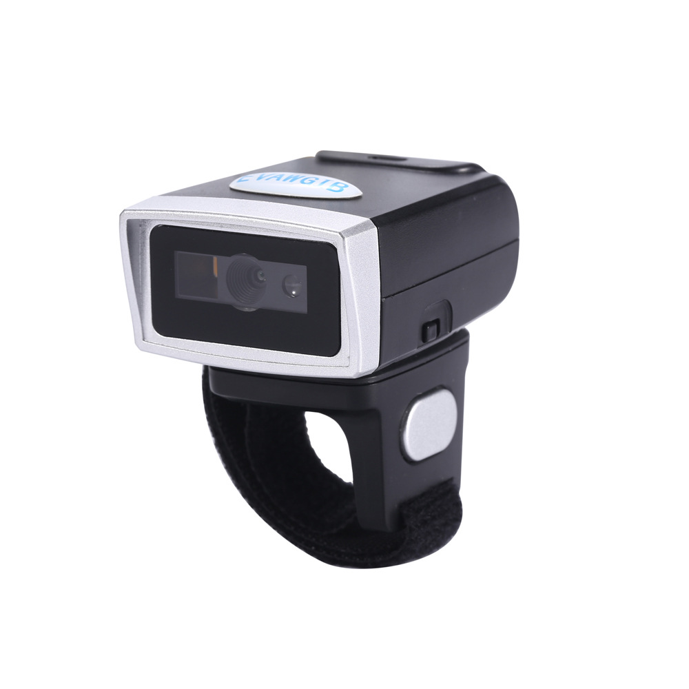 Compatible with Apple , QR Code Wireless Bluetooth Scanning Gun Portable Ring Wearable Scanner