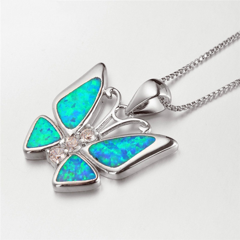 Butterfly Ppal Necklace With Diamond Clavicle Chain