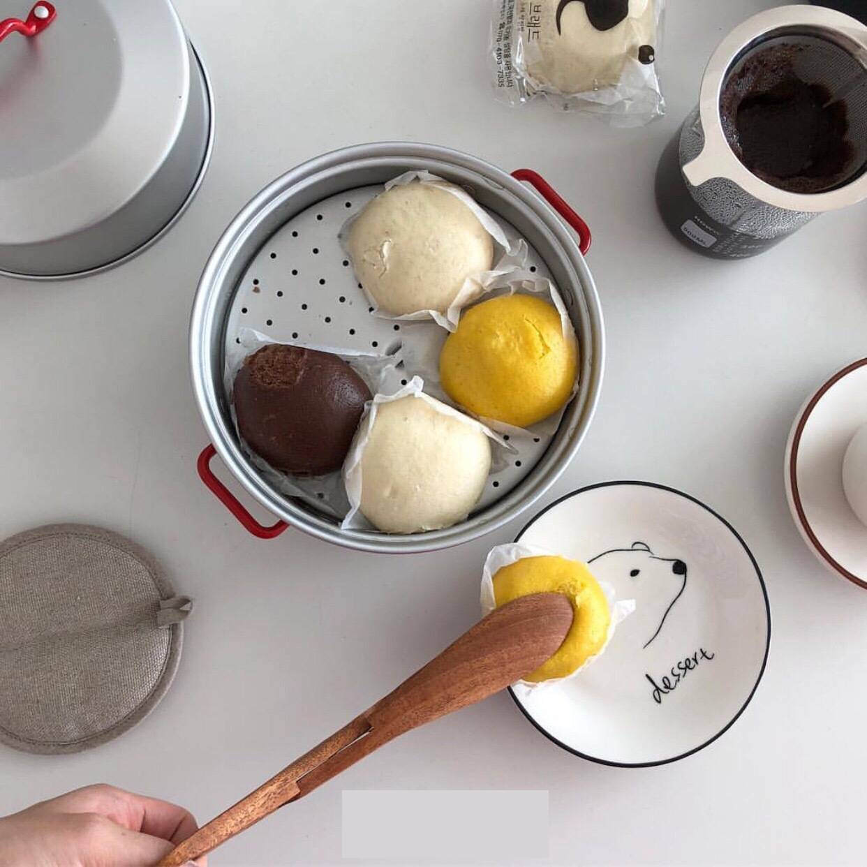 Wooden Salad Clamp Solid Wood Scissors Cake Clamp