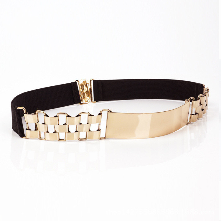 Title 3, Ladies Belt With Metal Sequin Watch Chain Decor...