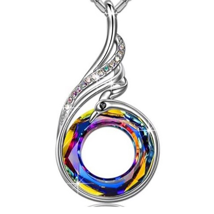 Colorful Crystal Phoenix Earrings Ethnic Style Jewelry Phoenix