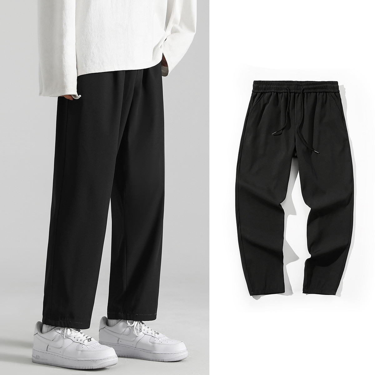 Men's Korean Style Trendy Loose All-Match Nine-Point Casual Pants