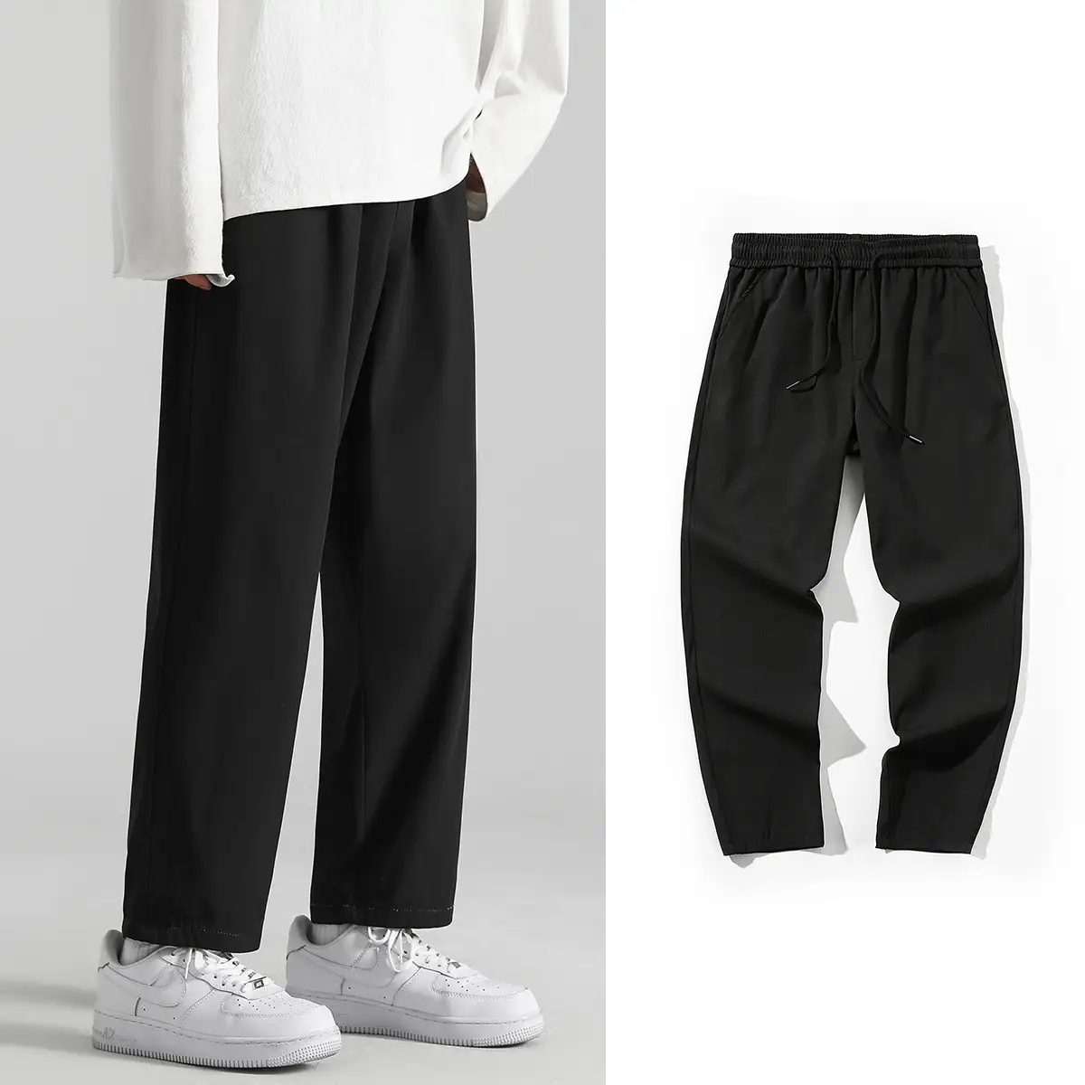 Men's Korean Style Trendy Loose All-Match Nine-Point Casual Pants