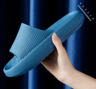 Soft Home Couple Slippers - Blue