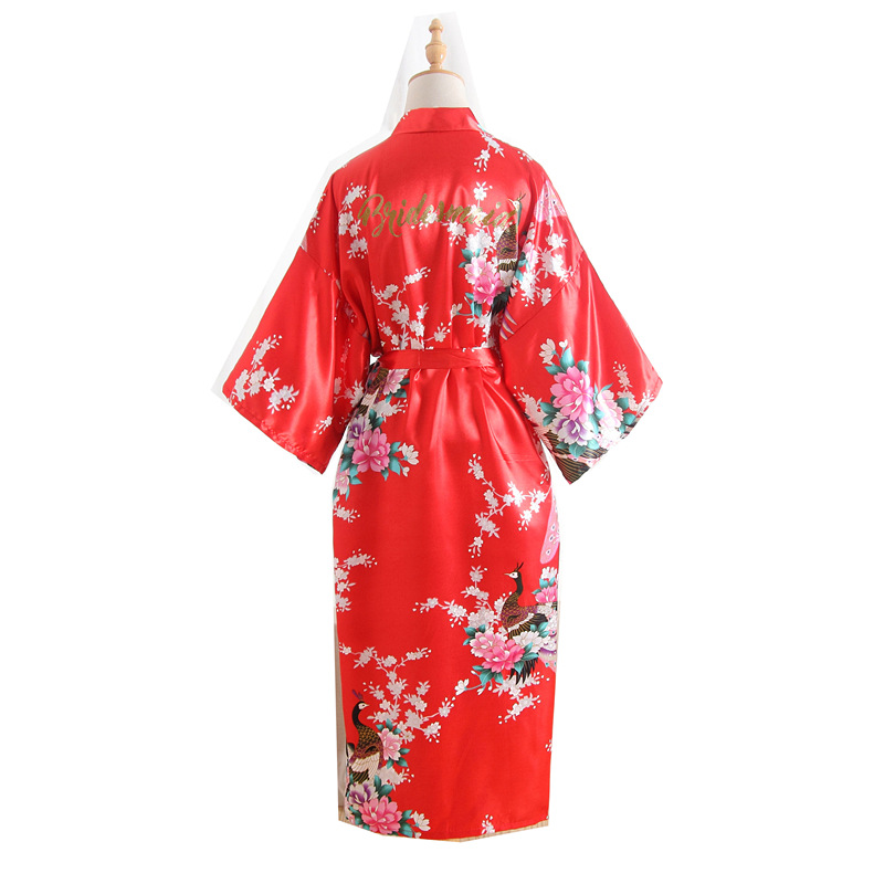 Title 2, Bridesmaid Imitation Silk Dressing Gown Dressin...