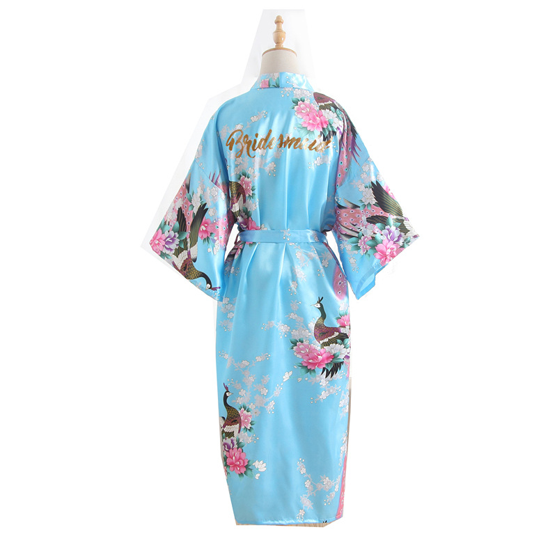 Title 1, Bridesmaid Imitation Silk Dressing Gown Dressin...