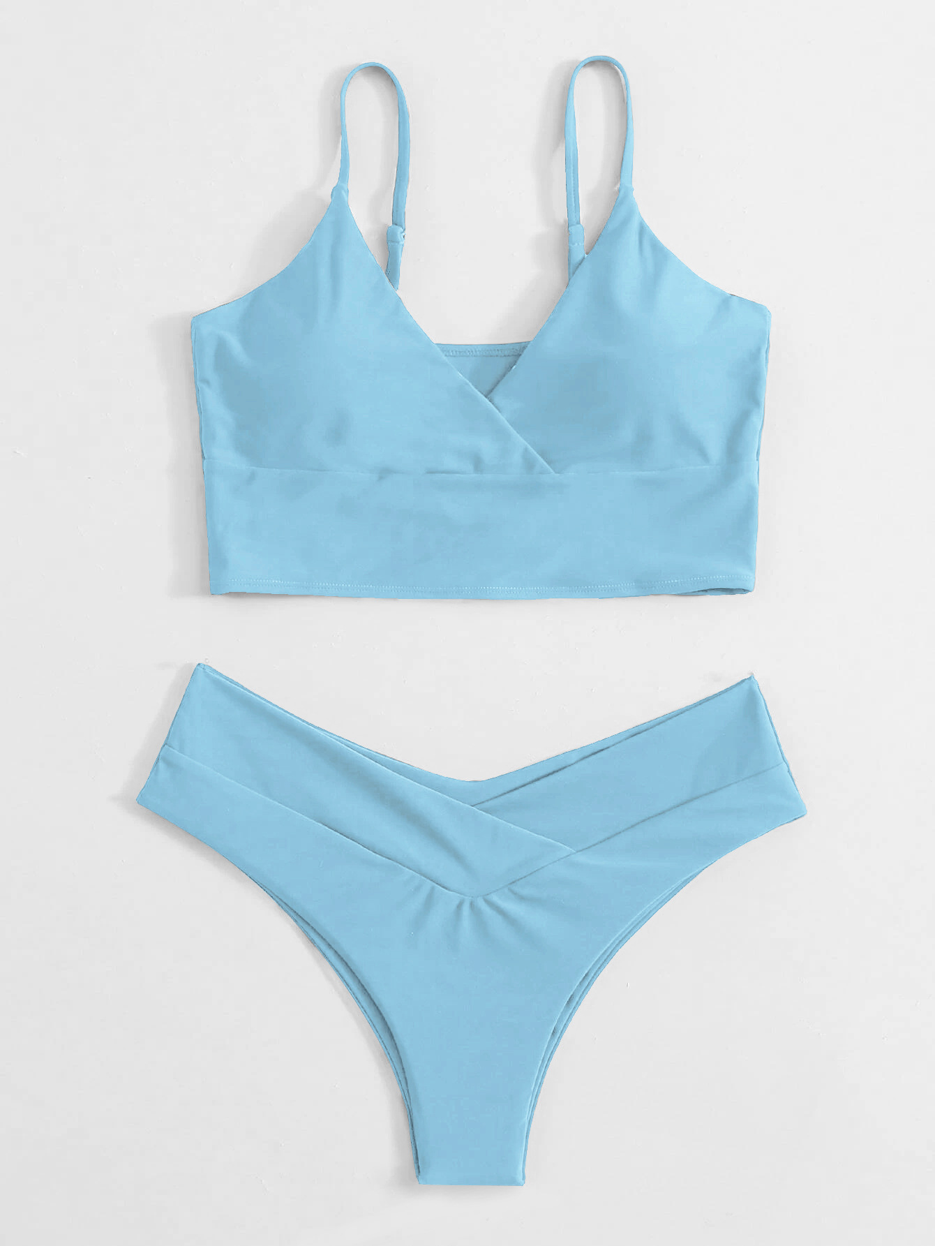 Title 3, Outside Single Swimsuit Sexy Solid Color V-neck...