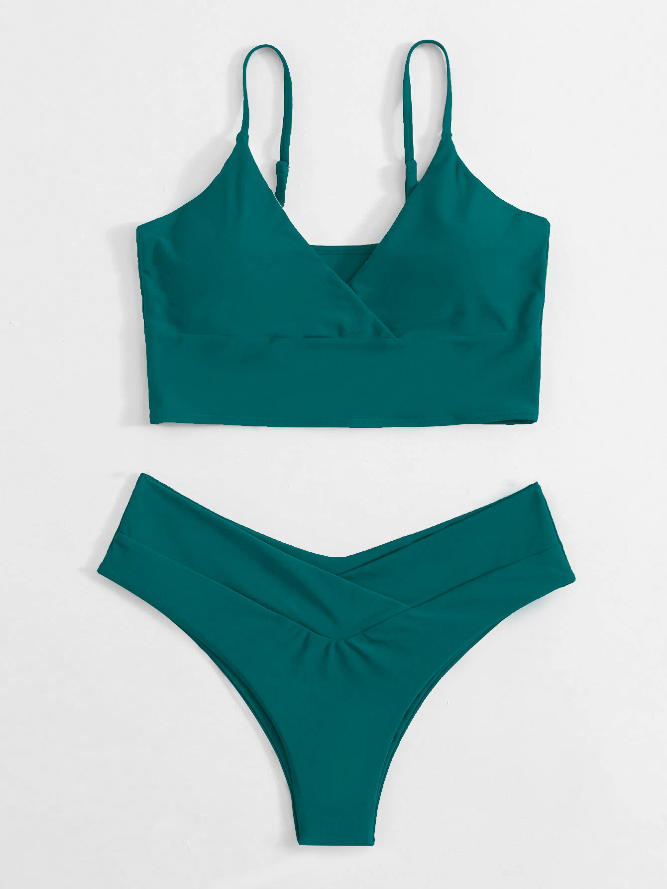 Title 4, Outside Single Swimsuit Sexy Solid Color V-neck...