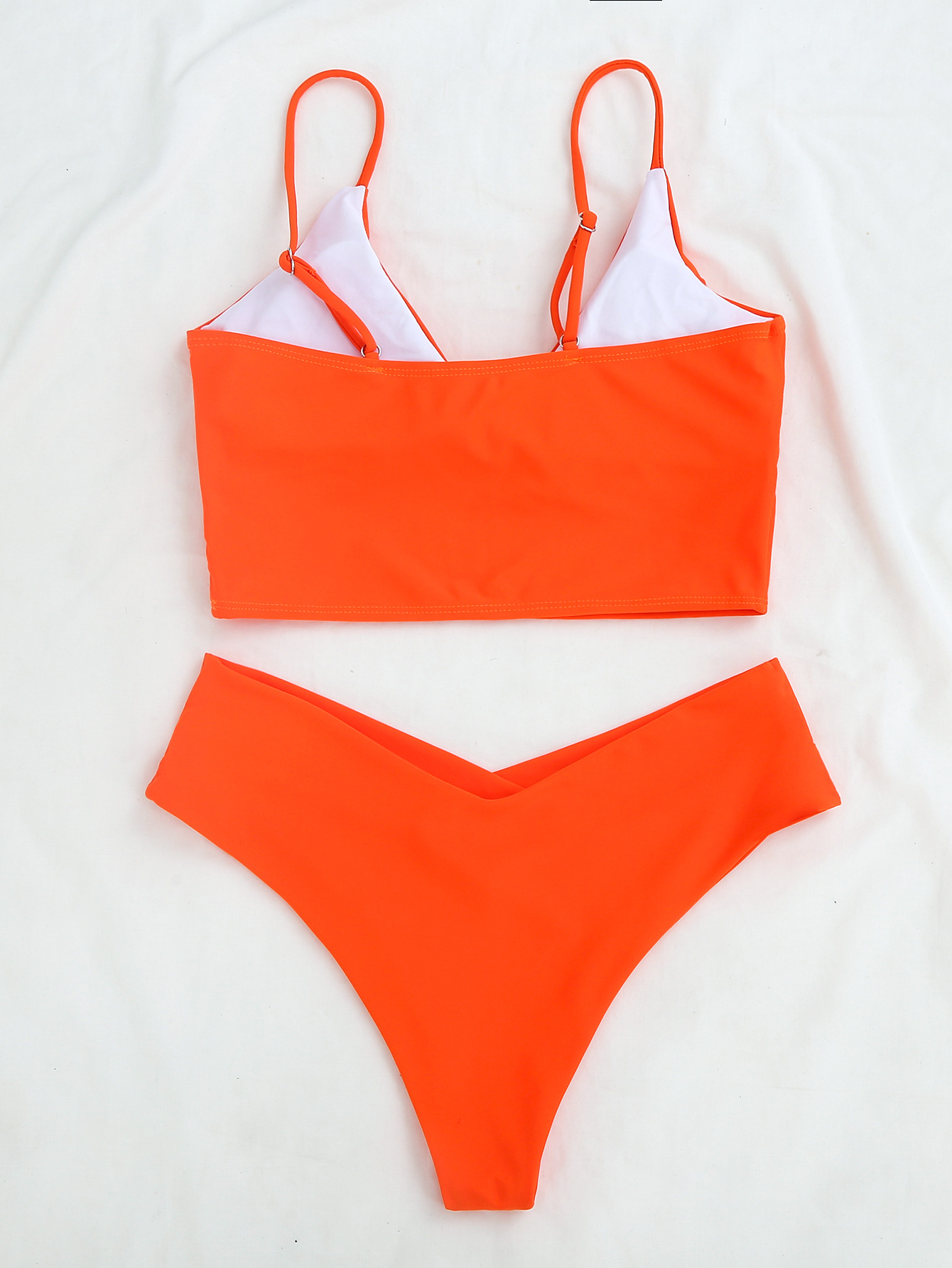 Title 24, Outside Single Swimsuit Sexy Solid Color V-neck...