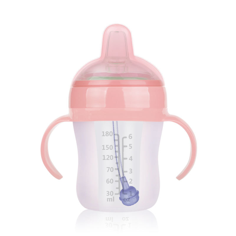 Baby Full Silicone Feeding Bottle, Anti-Colic and Anti-Fall With Handle