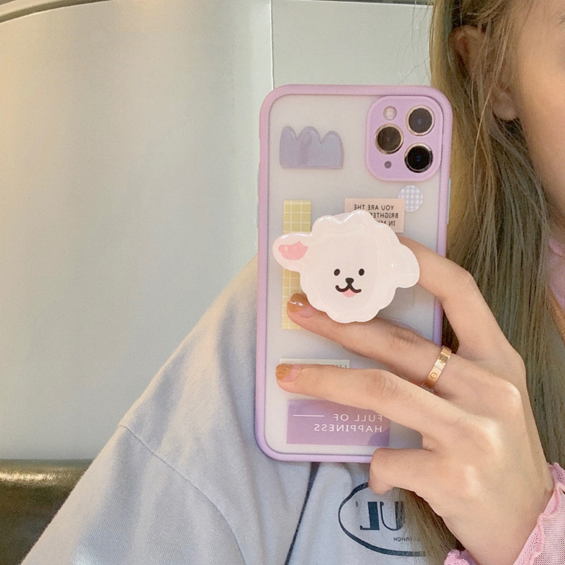 Compatible with Apple , Mobile Phone Case With Bracket Frosted Painted - Image 3