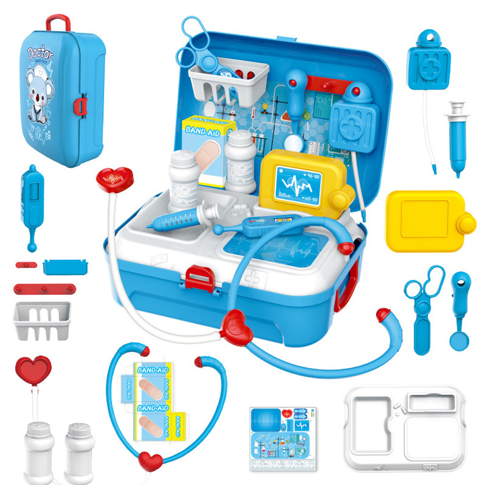 BleuRibbon Baby - 17PCS Children Pretend Play Doctor Toy Set with Medical Tools