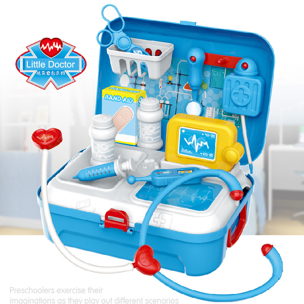 BleuRibbon Baby - 17PCS Children Pretend Play Doctor Toy Set with Medical Tools