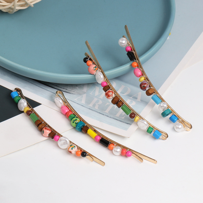 One word color splicing hairpin