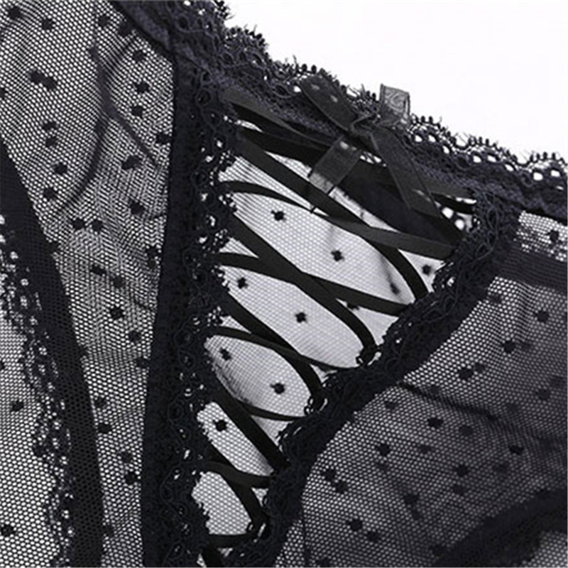 Title 5, Hollow Cross Ribbon Lace Trim Panties Ladies