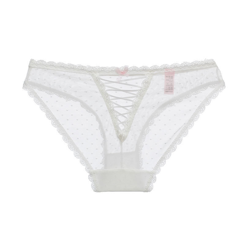 Title 2, Hollow Cross Ribbon Lace Trim Panties Ladies