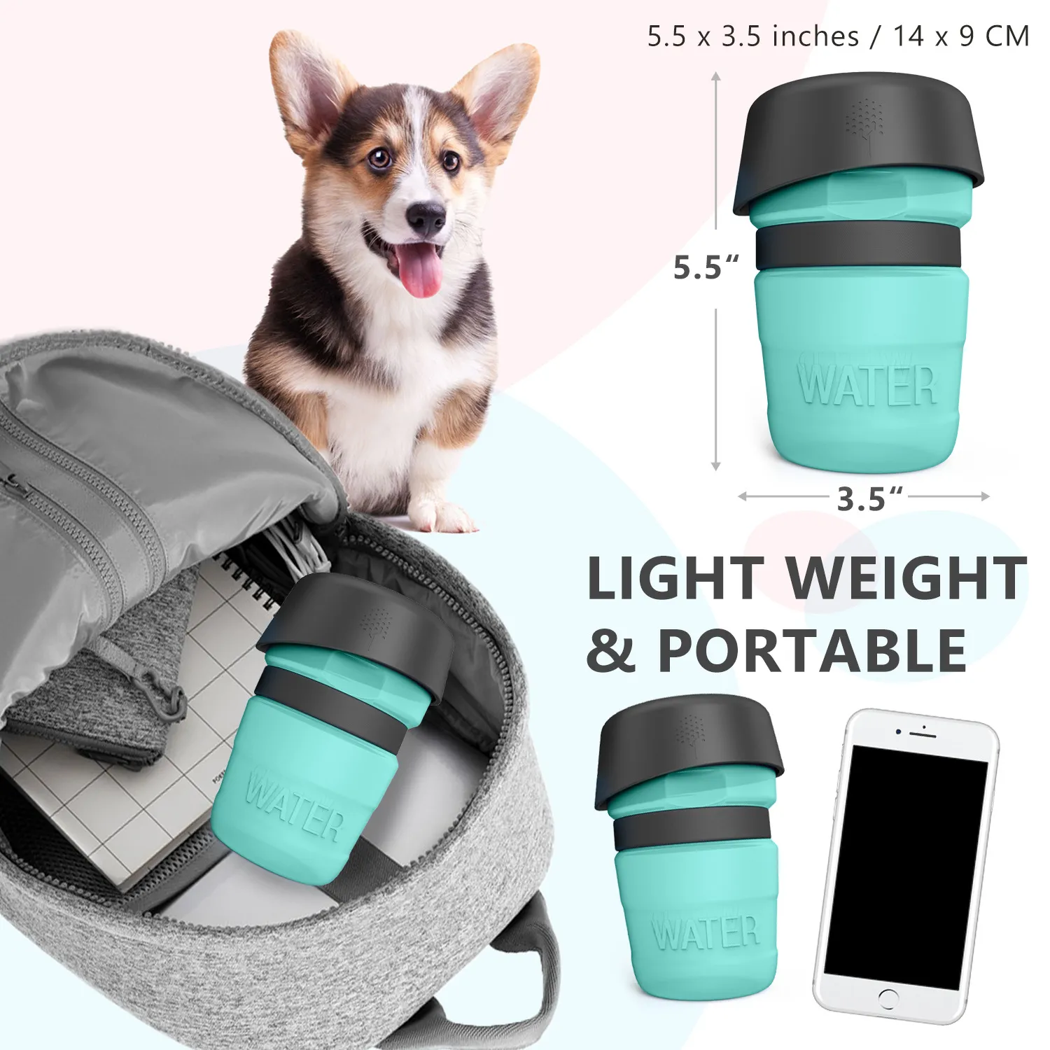 Pet Outdoor Foldable Bottle Dog Travel Water Bottle Dog Water Dispenser – image 5