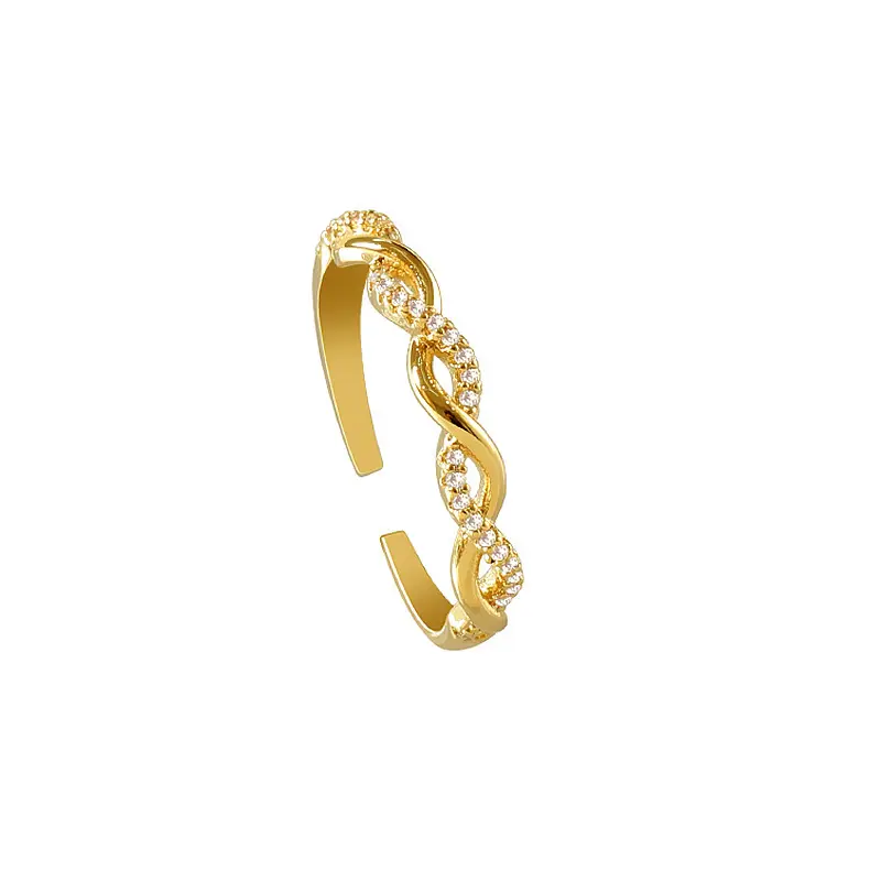 Woven Twist Open Ring Japan And South