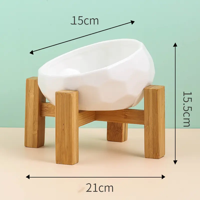 Pet Supplies Bowl Ceramic Cat Dog Oblique