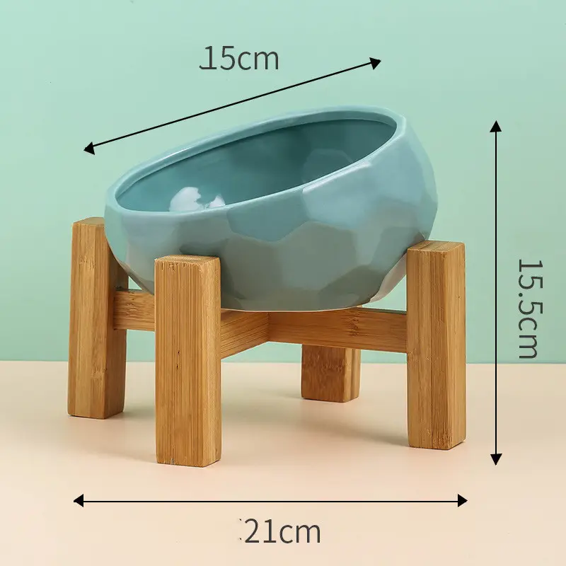 Pet Supplies Bowl Ceramic Cat Dog Oblique