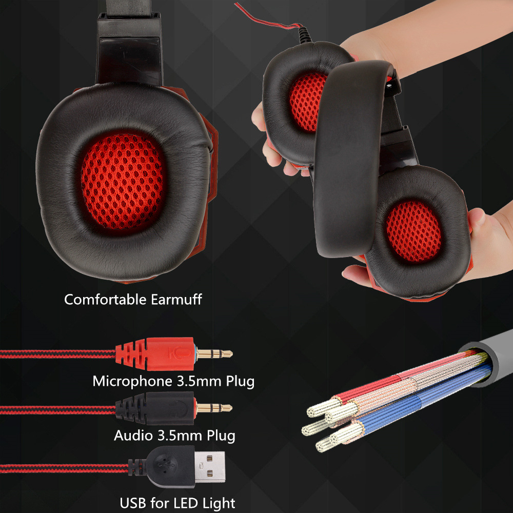 Computer PS4 Gaming Light-up Headset - Image 4