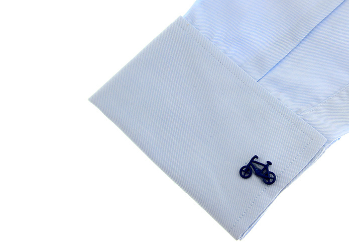 Blue Bicycle Cufflinks, picture 4 of 4