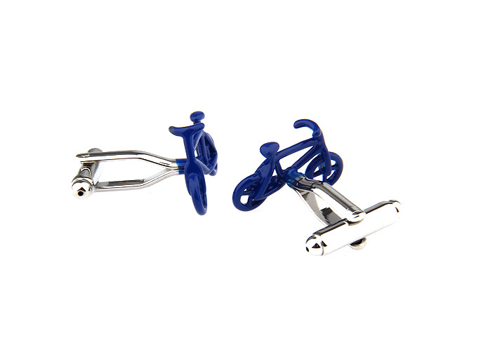 Blue Bicycle Cufflinks