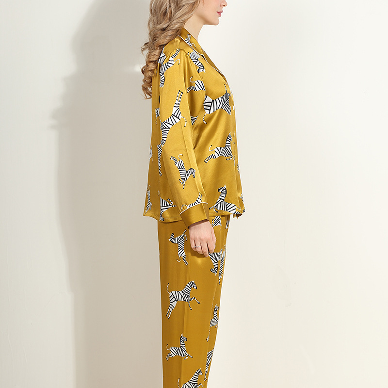 Title 4, Ladies Mulberry Silk Pajamas Silk Printed Homewear