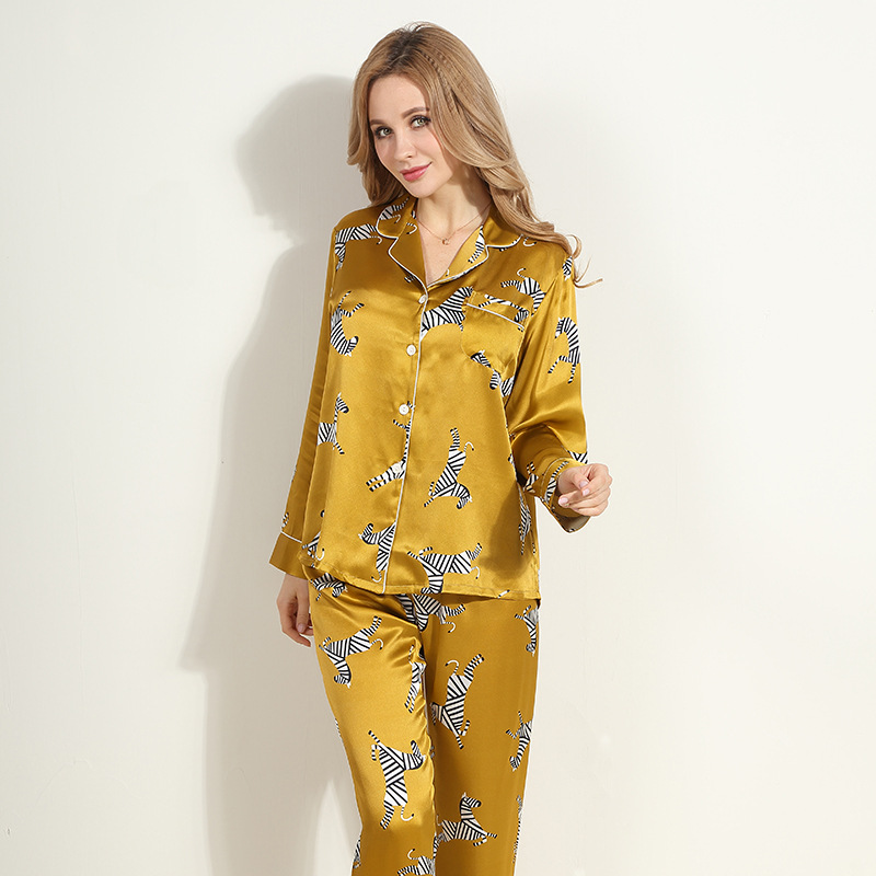 Title 5, Ladies Mulberry Silk Pajamas Silk Printed Homewear