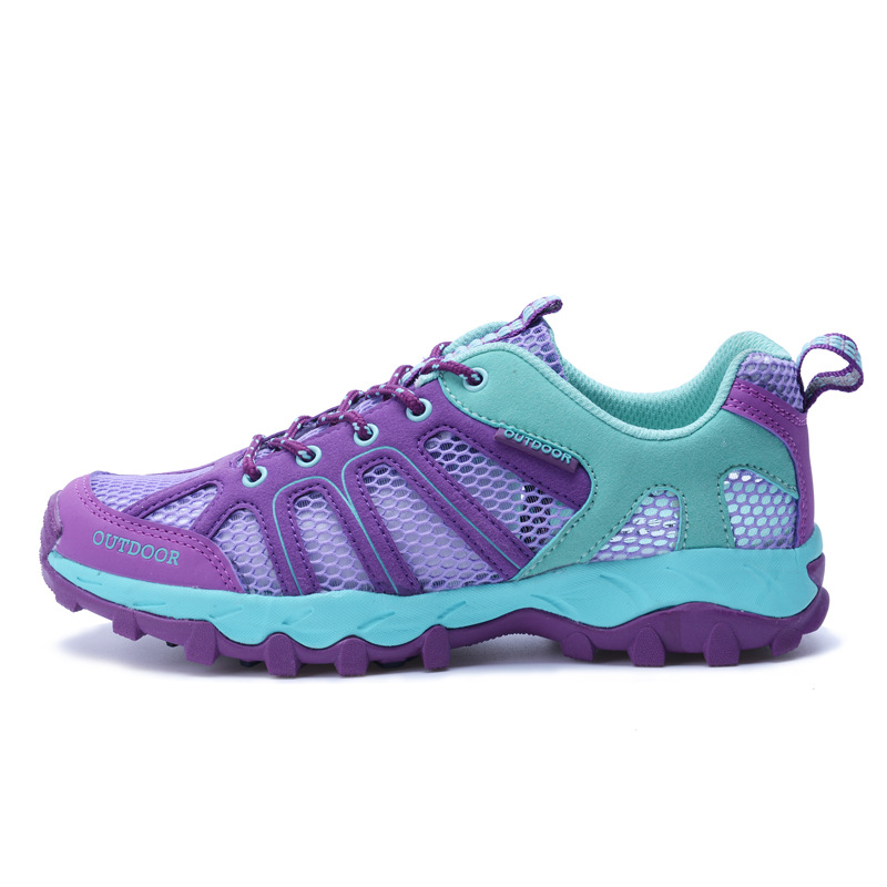 Outdoor Women's Hiking Shoes Breathable Outdoor Shoes Hiking Sneakers Purple - Shop at LoveMi