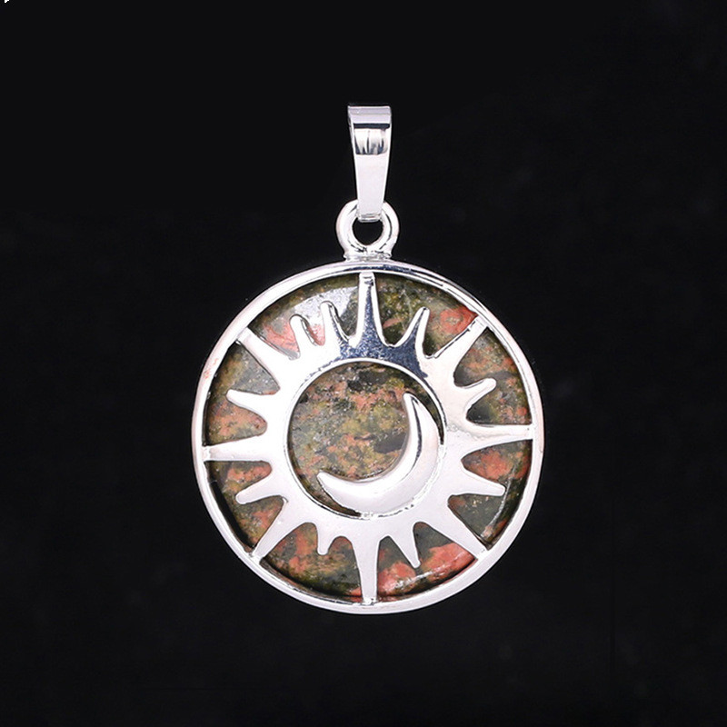 Ethnic Style Natural Crystal Pendant Hollow