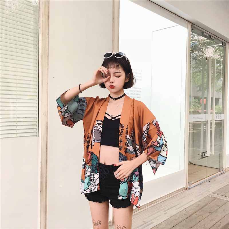 Thin Lace-Up Japanese Cardigan Improved Jacket Student Yukata