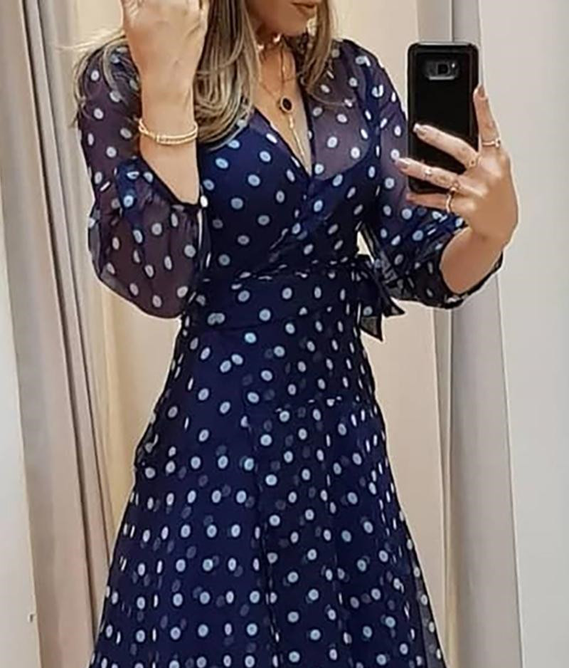Polka Dot Print Dress, picture 4 of 5