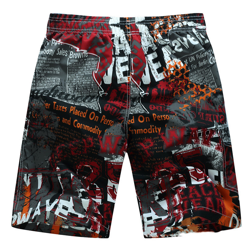 Title 2, Sneldrogende strandshorts met modieuze print. C...