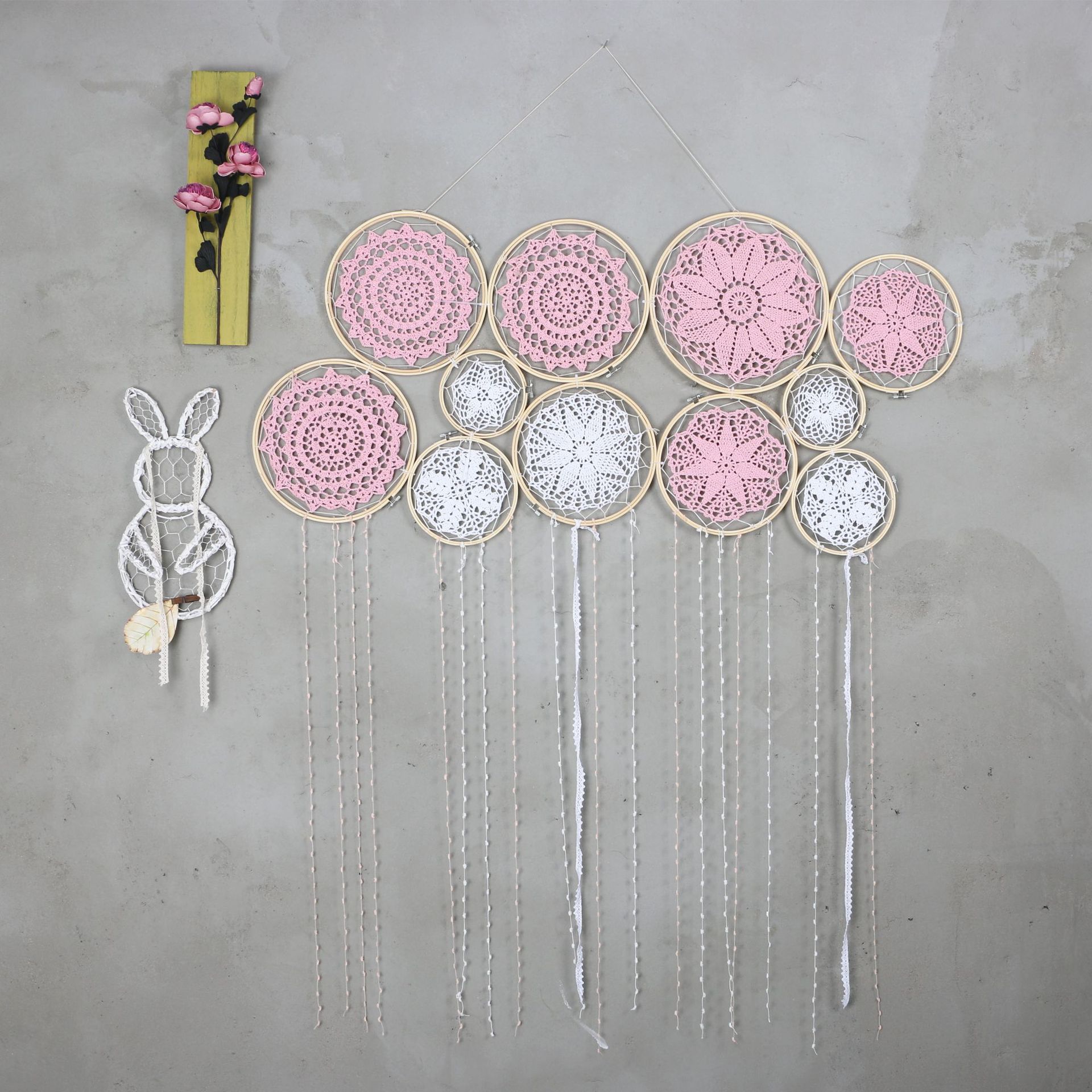 Cotton Tassel Wall Hanging Set, picture 2 of 5