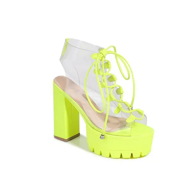 Hot Woman Wedding Shoes Women High Heels Summer Sandals Green - Shop at LoveMi