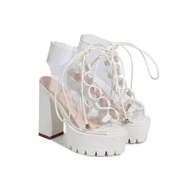 Hot Woman Wedding Shoes Women High Heels Summer Sandals White - Shop at LoveMi
