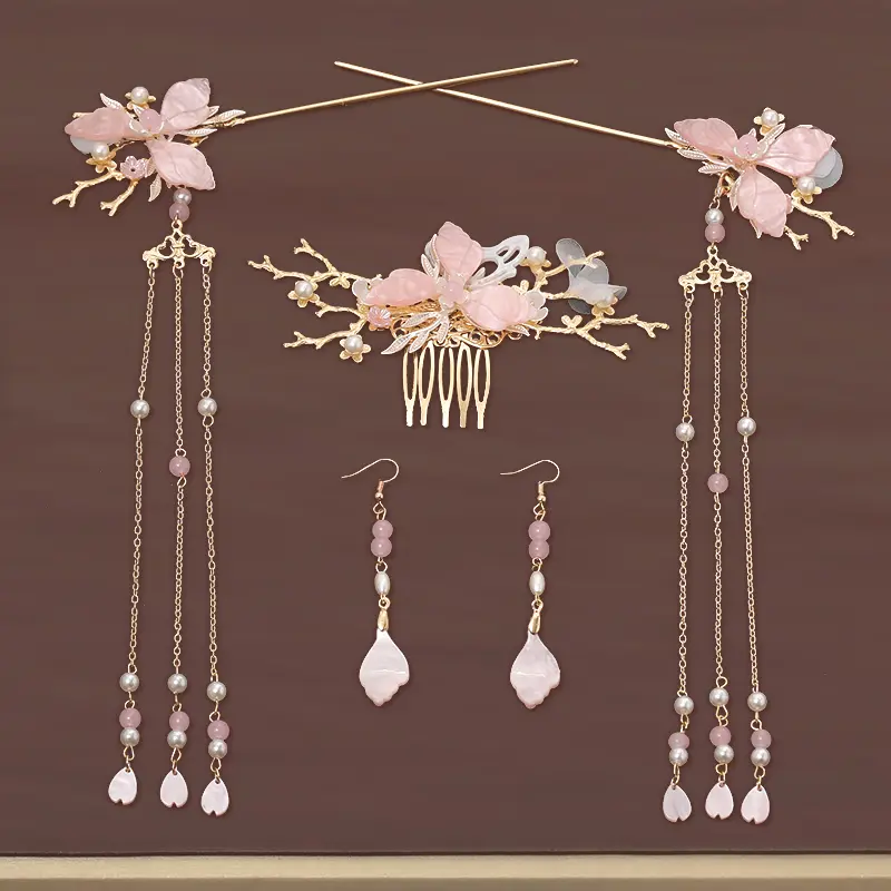 Antique Hanfu Tassel Hairpin Set Accessories