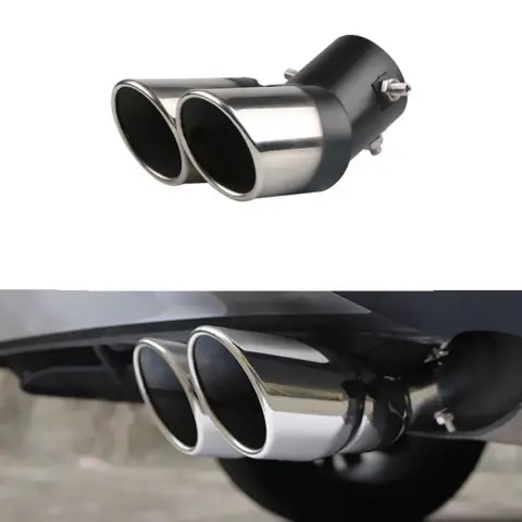 Car Tail Throat Grilled Blue Bend Car EExhaust Muffler