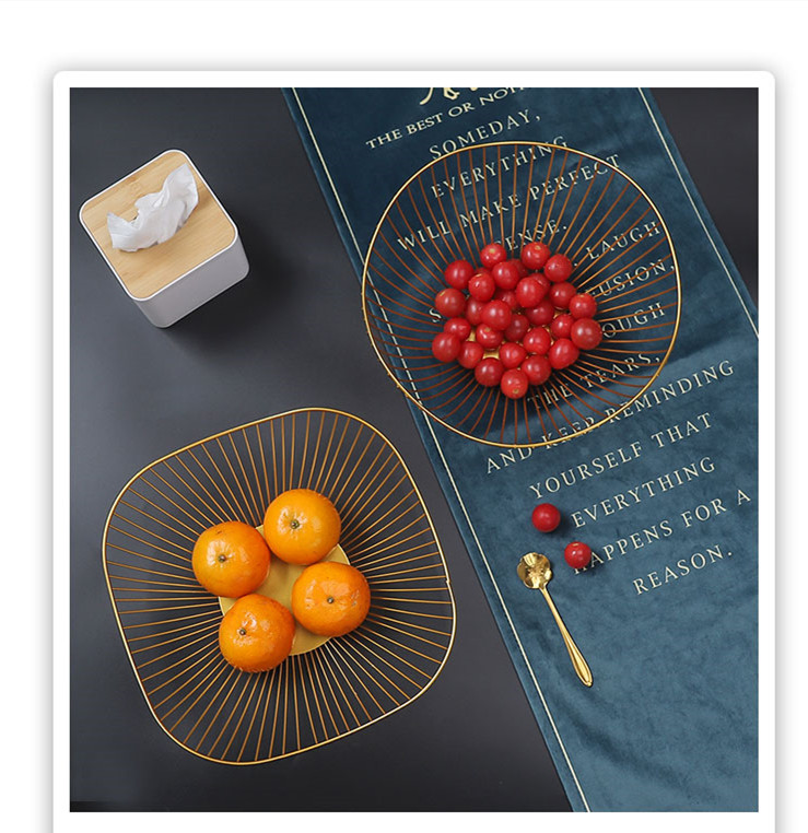 Metal Bowl Household Storage Fruit Basket