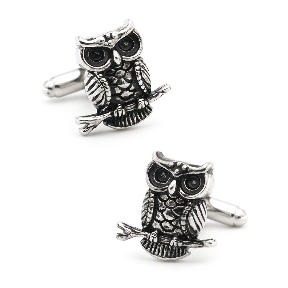 Black Owl Cufflinks, picture 3 of 4