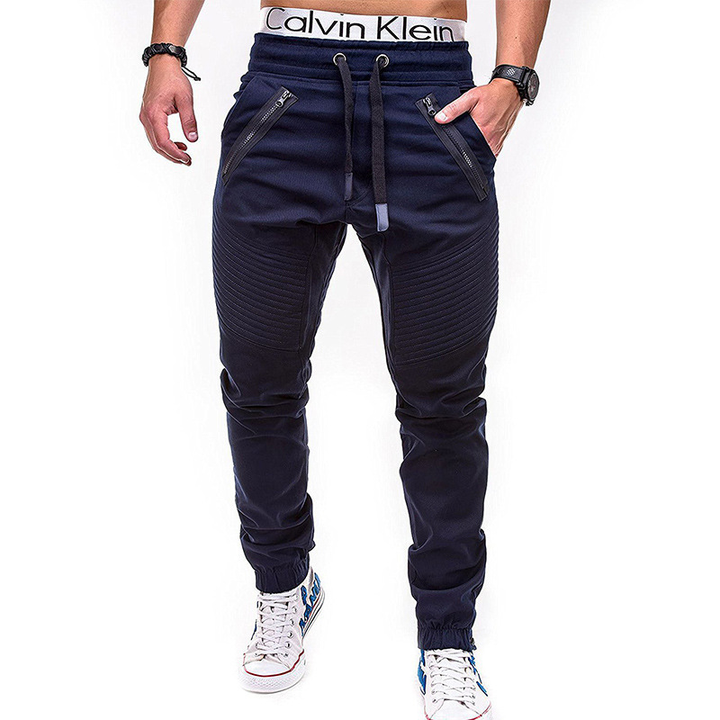 European and American Mid-waist Trousers Fashion Close-fitting Slightly Stretchy Pants