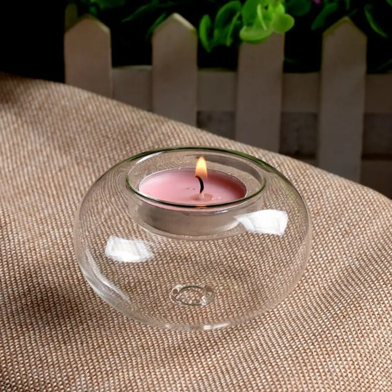 Heat Resistant Glass Candlestick for Birthday Party