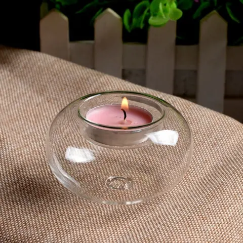 Heat Resistant Glass Candlestick for Birthday Party