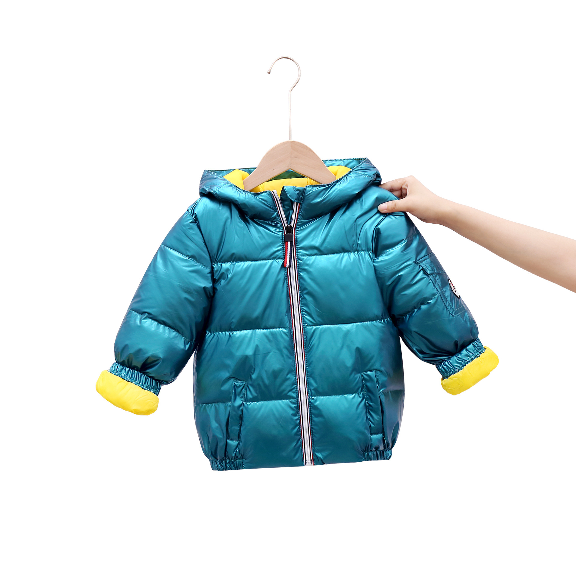 Children's Space Glossy Padded Down Jacket thumbnail 6