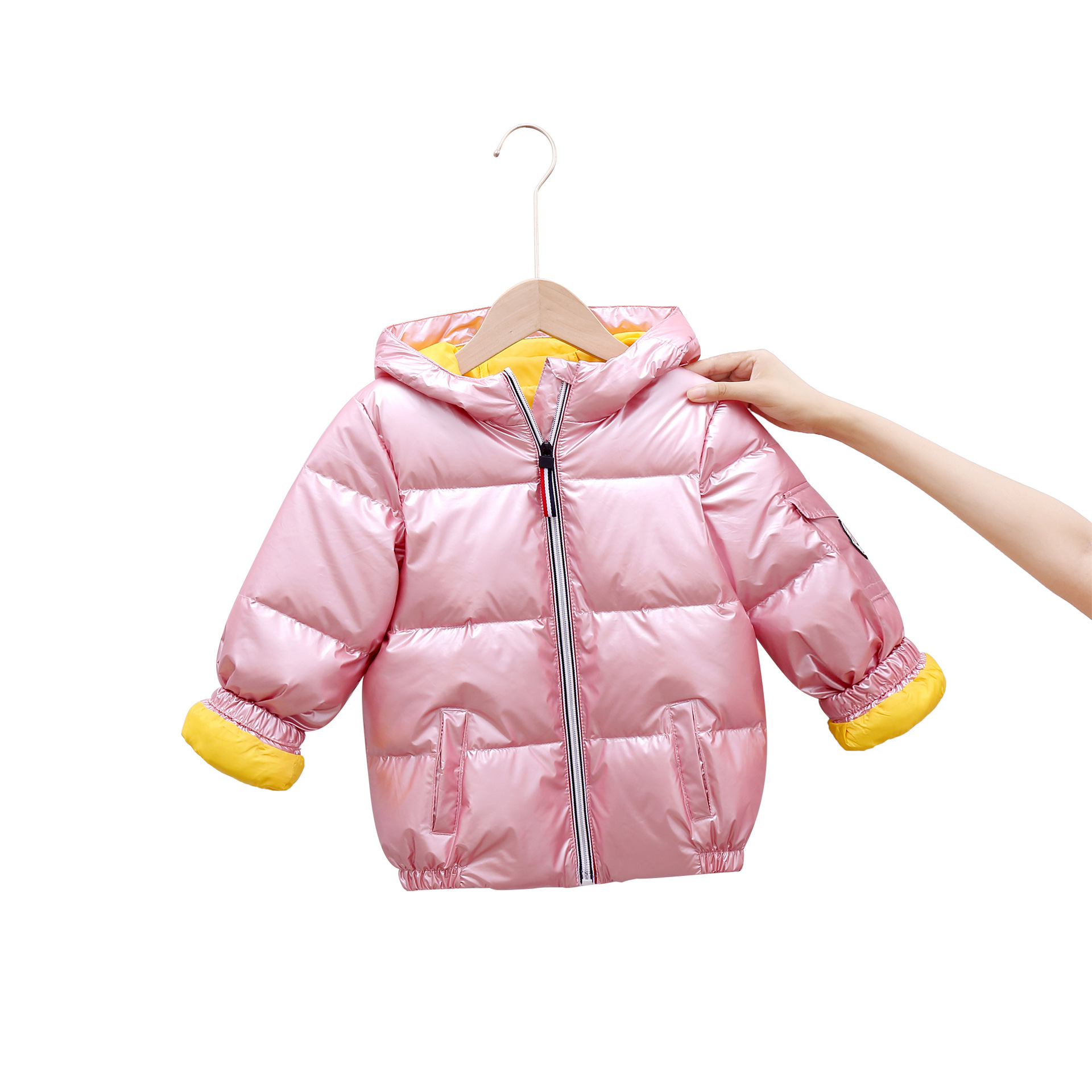 Children's Space Glossy Padded Down Jacket thumbnail 7