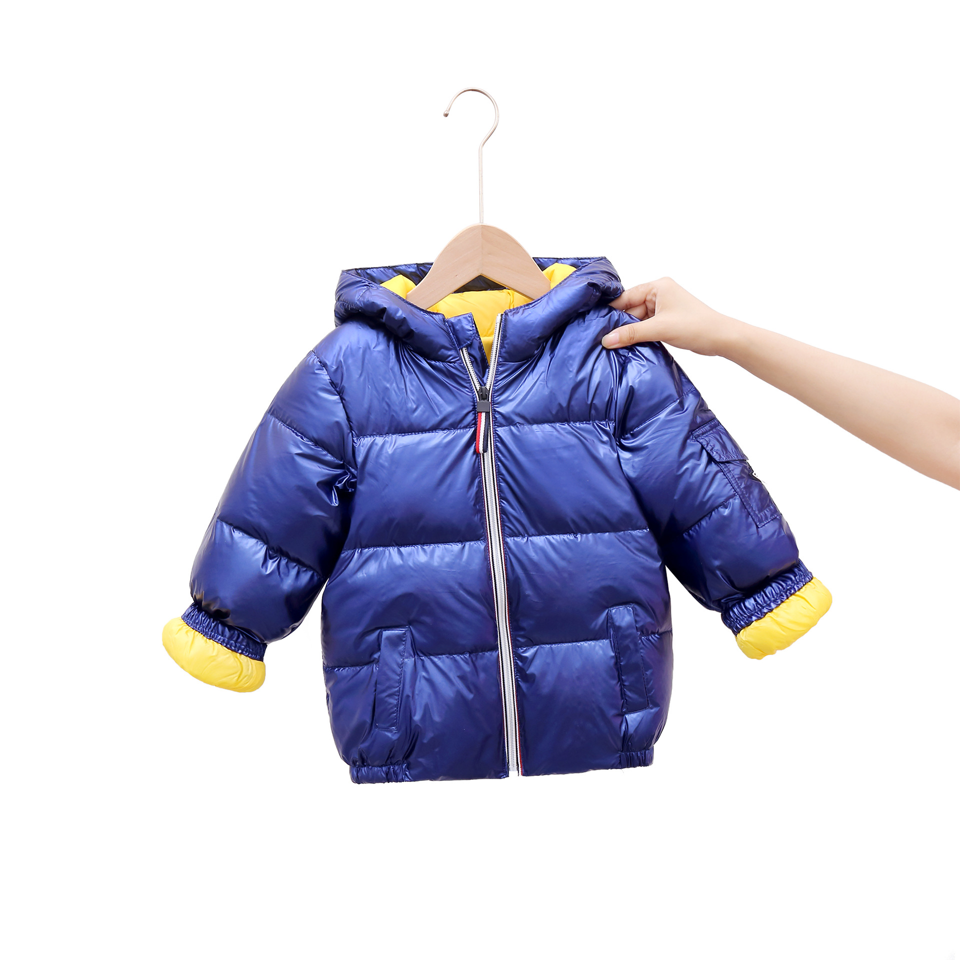 Children's Space Glossy Padded Down Jacket thumbnail 3