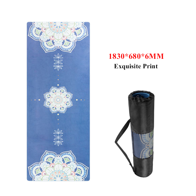 Suede Printed Tpe Double Yoga Mat