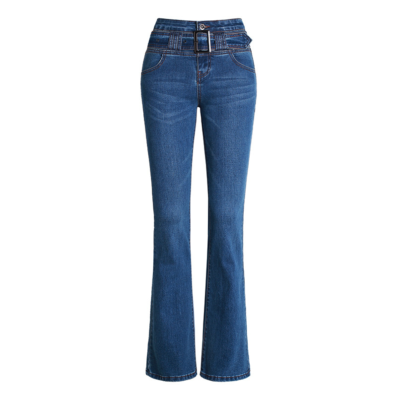 Title 2, Koreaanse casual bootcut jeans met hoge taille ...